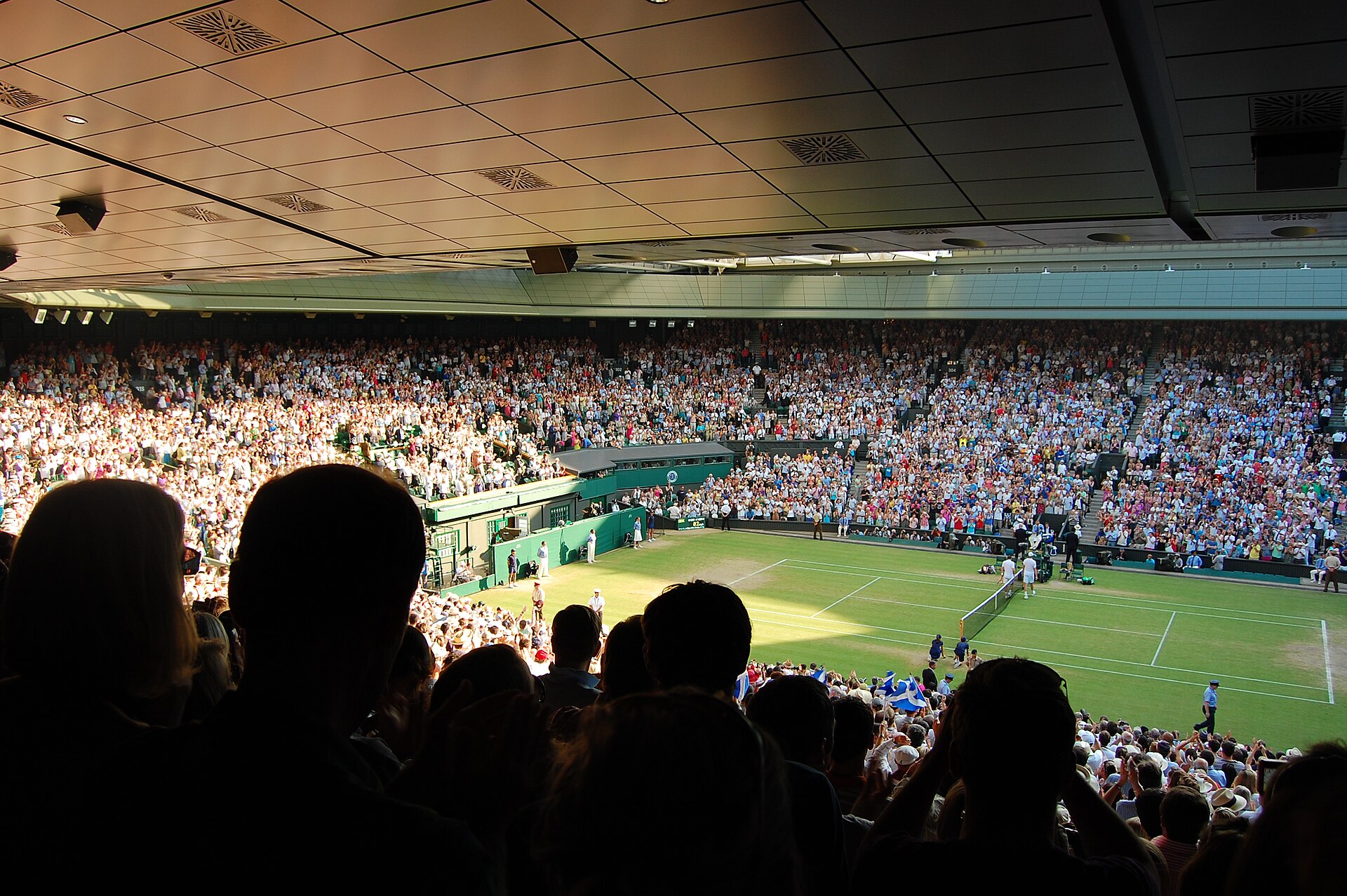 Centre Court during the Wimbledon Championships
